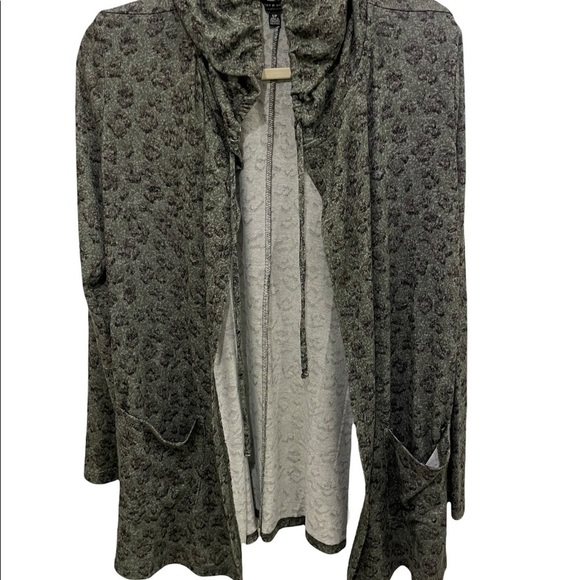 Lucky Brand Hooded Cardigan Sweater Cloud Jersey - Picture 5 of 7